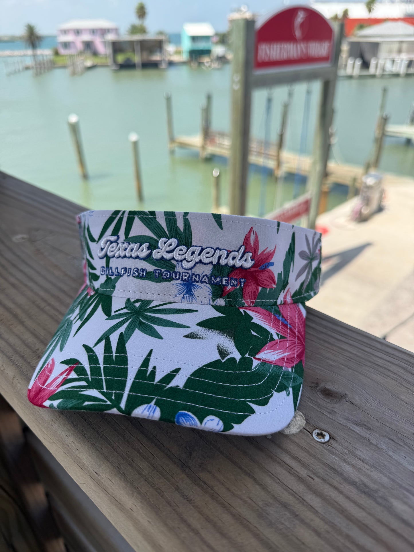 White Floral Visor