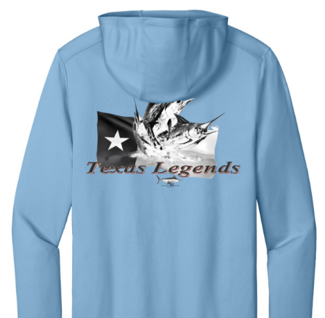 J.) Long Sleeve Blue Hood